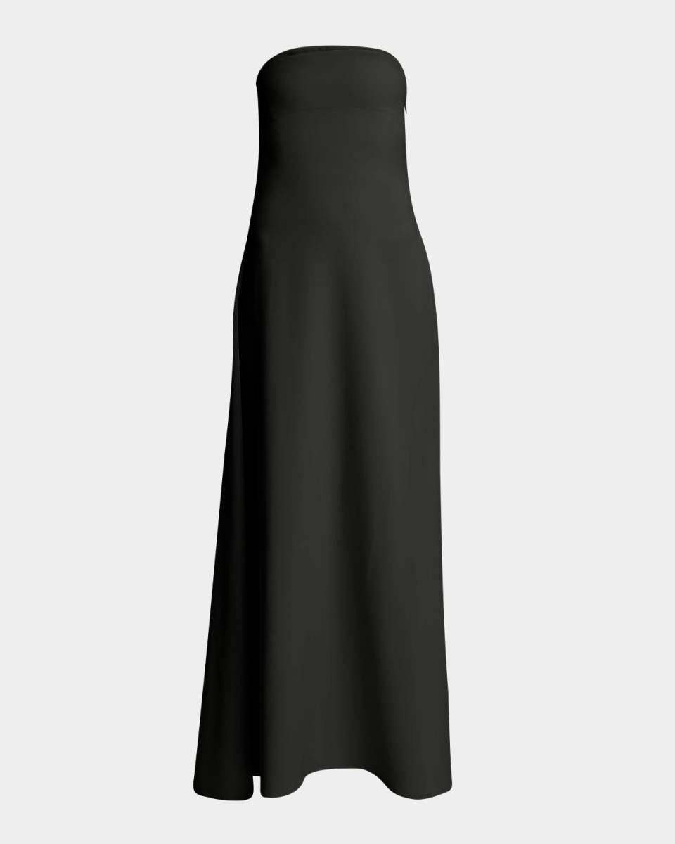 Strapless Bustier Drape Gown